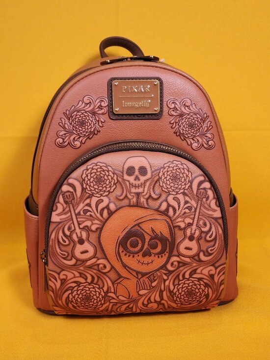 Loungefly Disney Pixar Coco Miguel Floral Tooled Mini Backpack NEW main image 7